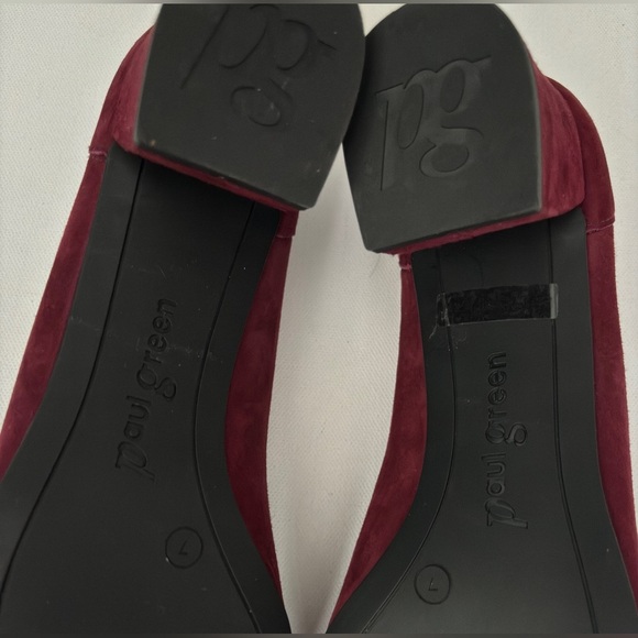 PAUL GREEN Tammy Pump In Berry Suede 7 Comfort Holiday Modest - Picture 9 of 12